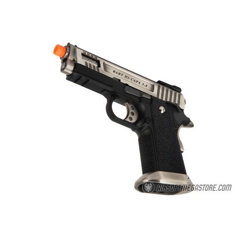 WE Tech 3.8 Hi-Capa Velociraptor Gas Blowback Airsoft Pistol - SILVER