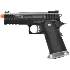 WE Tech 4.3 Allosaurus Full Metal Hi-Capa Gas Blowback Airsoft Pistol - BLACK