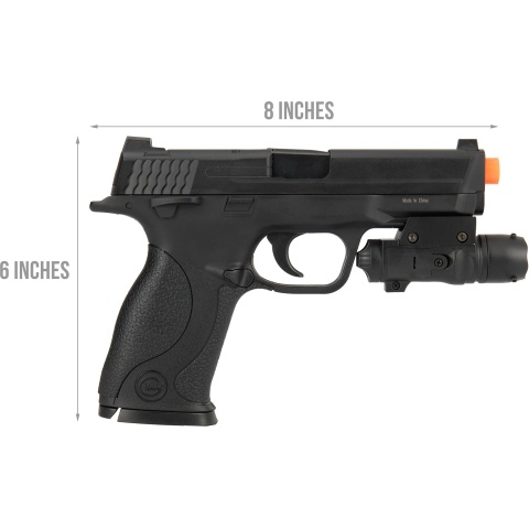 UK ARMS G53 Airsoft Spring Pistol w/ Laser - BLACK