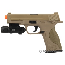 UK ARMS G53 Airsoft Spring Pistol w/ Laser - TAN