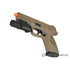 UK ARMS G53 Airsoft Spring Pistol w/ Laser - TAN
