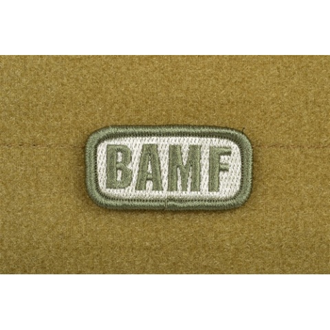 AMS Airsoft BAMF Small Patch - OD GREEN - Premium Hi-Fidelity Series