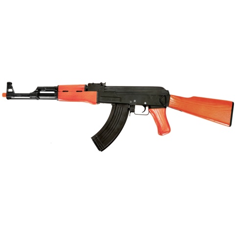 Lancer Tactical AK47 Advanced Full Metal Airsoft AEG Rifle - REAL WOOD