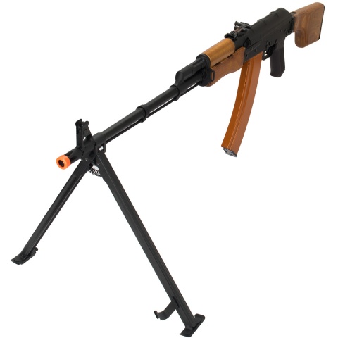 Lancer Tactical RPK Airsoft LMG AEG Rifle w/ Bipod & Folding Stock - WOOD