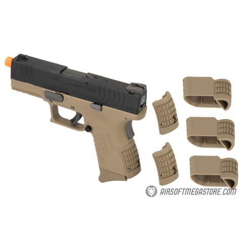 WE Tech X-Tactical 3.8 Compact Gas Blowback Airsoft Pistol - TAN