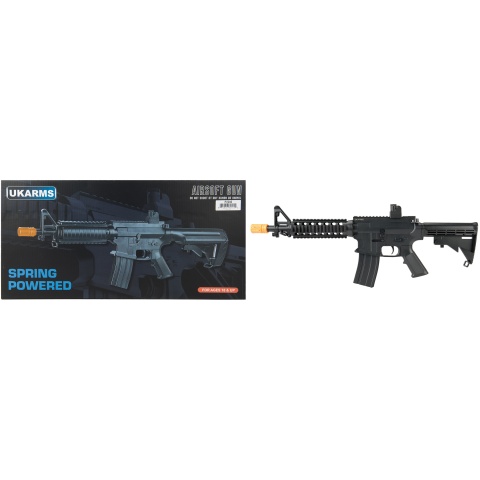 UK Arms P2206 Quad RIS M4 Spring Rifle - BLACK
