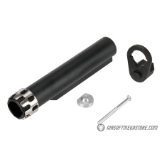 Lancer Tactical Buffer Tube, Extended End Plate, and Enhanced Castle Nut - BLACK