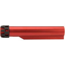 Lancer Tactical Buffer Tube, Extended End Plate, and Enhanced Castle Nut - RED