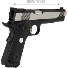 Army Armament Full Metal R30 1911 Gas Blowback Airsoft Pistol - BLACK / SILVER