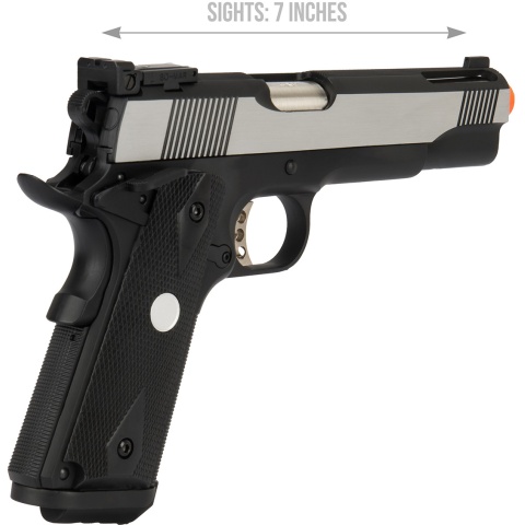 Army Armament Full Metal R30 1911 Gas Blowback Airsoft Pistol - BLACK / SILVER