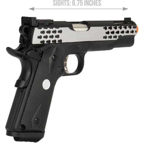 Army Armament Full Metal R30 1911 Gas Blowback Airsoft Pistol - BLACK / SILVER