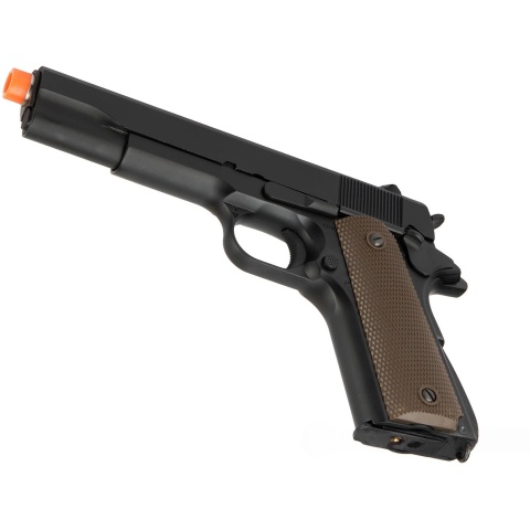 Army Armament Full Metal R31 1911 Gas Blowback Airsoft Pistol w/ Silver Barrel - BLACK