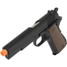 Army Armament Full Metal R31 1911 Gas Blowback Airsoft Pistol w/ Silver Barrel - BLACK