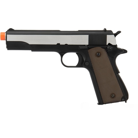 Army Armament Full Metal R31 1911 Gas Blowback Airsoft Pistol w/ Imitation Wood Grips - BLACK / SILVER