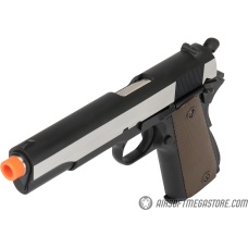 Army Armament Full Metal R31 1911 Gas Blowback Airsoft Pistol w/ Imitation Wood Grips - BLACK / SILVER