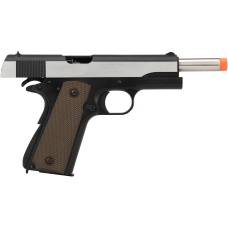 Army Armament Full Metal R31 1911 Gas Blowback Airsoft Pistol w/ Imitation Wood Grips - BLACK / SILVER