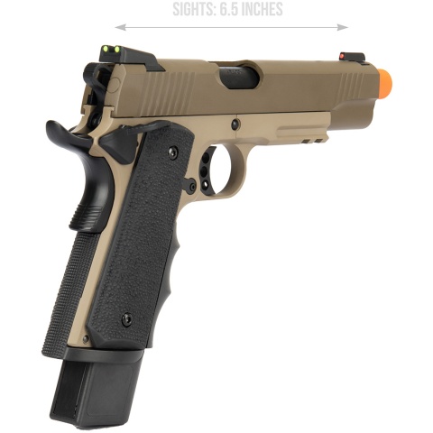 Army Armament Full Metal R32 Gas Blowback Airsoft Pistol - TAN