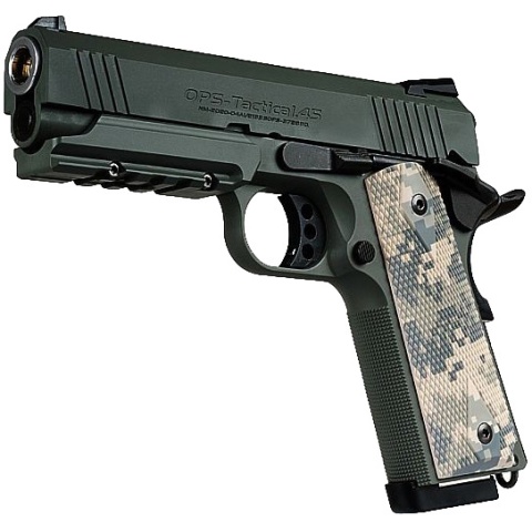 Tokyo Marui 4.3 Foliage Warrior 1911 Gas Blowback Airsoft Pistol - FOILAGE GREEN