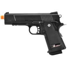 WE-Tech Full Metal Hi-Capa 4.3 Compact Gas Blowback Airsoft Pistol (Color: Black)