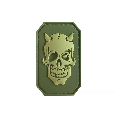 G-Force Zombie Devil PVC Morale Patch - OLIVE GREEN