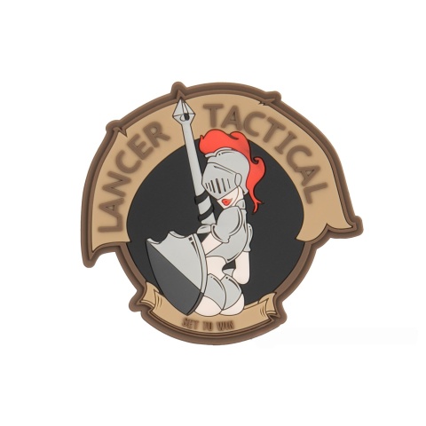 Lancer Tactical Knight Pin Up PVC Morale Patch - TAN