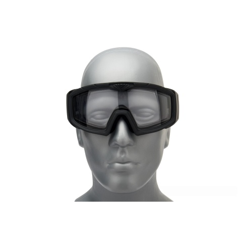 Lancer Tactical Rage Protective Black Airsoft Goggles - SMOKE/YELLOW/CLEAR LENS