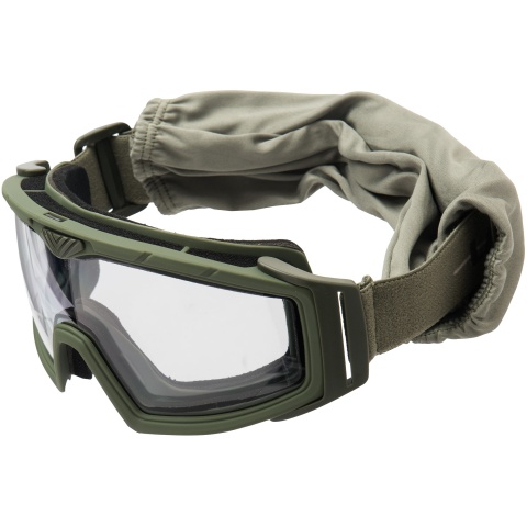 Lancer Tactical Rage Protective Green Airsoft Goggles - SMOKE/YELLOW/CLEAR LENS