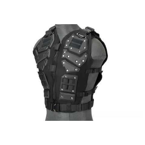 AMA Tactical Airsoft Vest Body Armory w/ Padded Chest Protector - BLACK