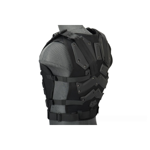 AMA Tactical Airsoft Vest Body Armory w/ Padded Chest Protector - BLACK