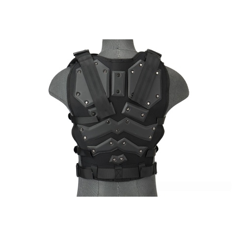 AMA Tactical Airsoft Vest Body Armory w/ Padded Chest Protector - BLACK