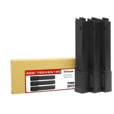 KWA 120rd TK.45 Mid Capacity Airsoft AEG Magazine [3-Pack] - BLACK