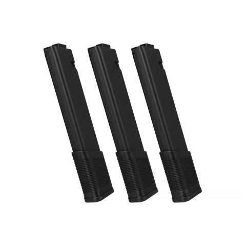 KWA 120rd TK.45 Mid Capacity Airsoft AEG Magazine [3-Pack] - BLACK
