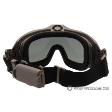 G-Force Full Seal Airsoft Goggles w/ Built-In Fan [Smoke/Clear Lens] - TAN