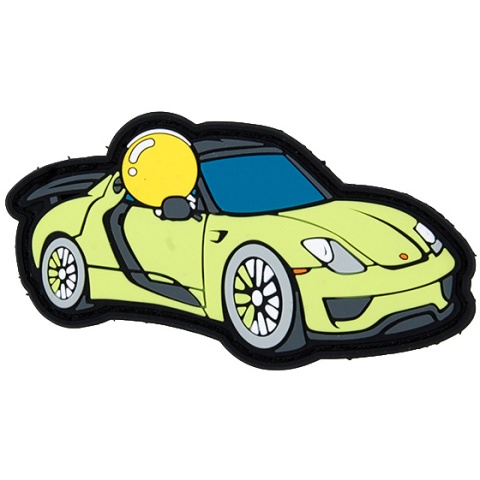 G-Force Hell Car PVC Morale Patch - LIME GREEN