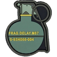 G-Force M67 Grenade PVC Morale Patch - GREEN