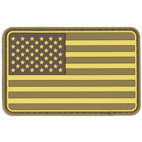 G-Force American Flag PVC Morale Patch - TAN
