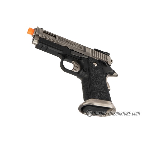 WE Tech 3.8 Hi-Capa Velociraptor Gas Blowback Airsoft Pistol - SILVER