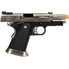 WE Tech 3.8 Hi-Capa Velociraptor Gas Blowback Airsoft Pistol - SILVER