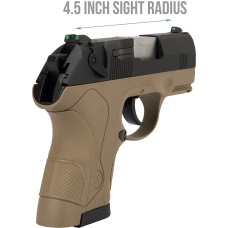 WE Tech Bulldog Compact Full Metal Gas Blowback Airsoft Pistol - TAN