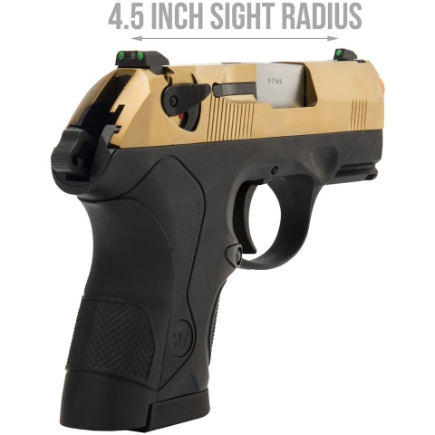 WE Tech Small Dog Full Metal Gas Blowback Airsoft Pistol - TITANIUM GOLD