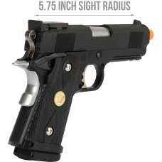 WE Tech 1911 3.8 Baby Hi-Capa Gas Blowback Airsoft Pistol [Version B] - BLACK