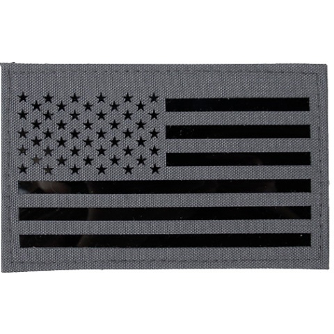 G-Force American Flag Embroidered Morale Patch - WOLF GRAY