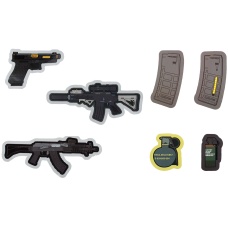 G-Force 7 Pack of Assorted Rifle, Pistol and Grenade Stickers - VARIOUS