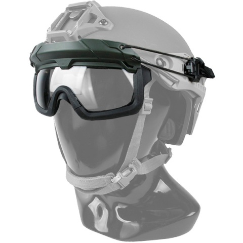 G-Force Quick-Detach Airsoft Goggles for BUMP Type Helmets - OD GREEN