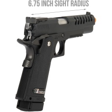 WE Tech 1911 Hi-Capa Hyper Speed Gas Blowback Airsoft PIstol - Black