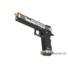 WE Tech 1911 Hi-Capa T-Rex Competition Gas Blowback Airsoft Pistol w/ Sight Mount & Top Ports [Tibetan Version] - TWO TONE / SILVER