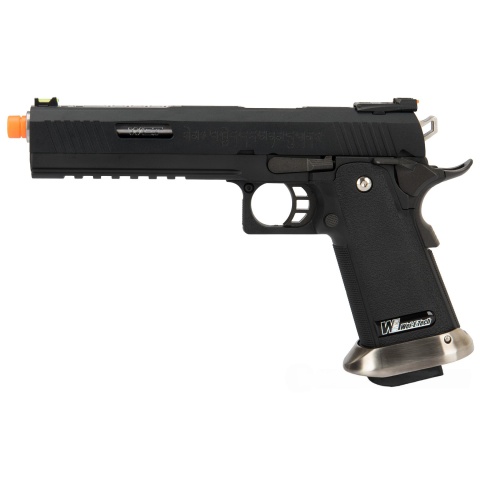 WE Tech 1911 Hi-Capa T-Rex Competition Gas Blowback Airsoft Pistol w/ Sight Mount & Top Ports [Tibetan Version] - BLACK / SILVER