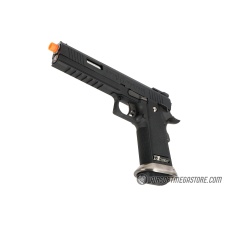 WE Tech 1911 Hi-Capa T-Rex Competition Gas Blowback Airsoft Pistol w/ Sight Mount & Top Ports [Tibetan Version] - BLACK / SILVER