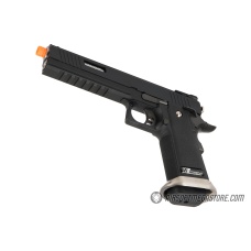 WE Tech 1911 Hi-Capa T-Rex Competition Gas Blowback Airsoft Pistol w/ Sight Mount - BLACK / SILVER