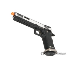 WE Tech 1911 Hi-Capa T-Rex Competition Gas Blowback Airsoft Pistol w/ Sight Mount - TWO TONE / SILVER